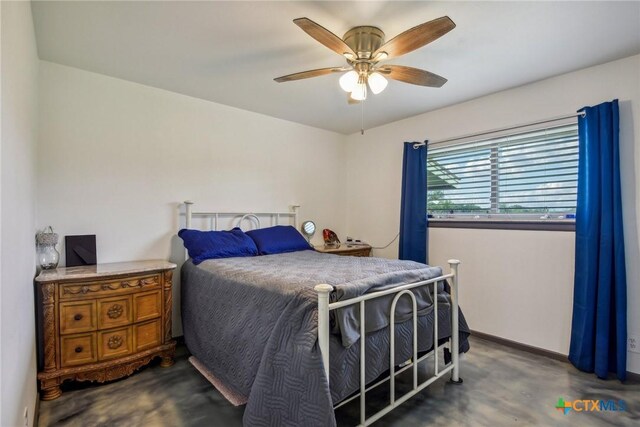 1035 Pine Meadow Rd, Seguin, TX 78155 - bedroom with baseboards and a ceiling fan