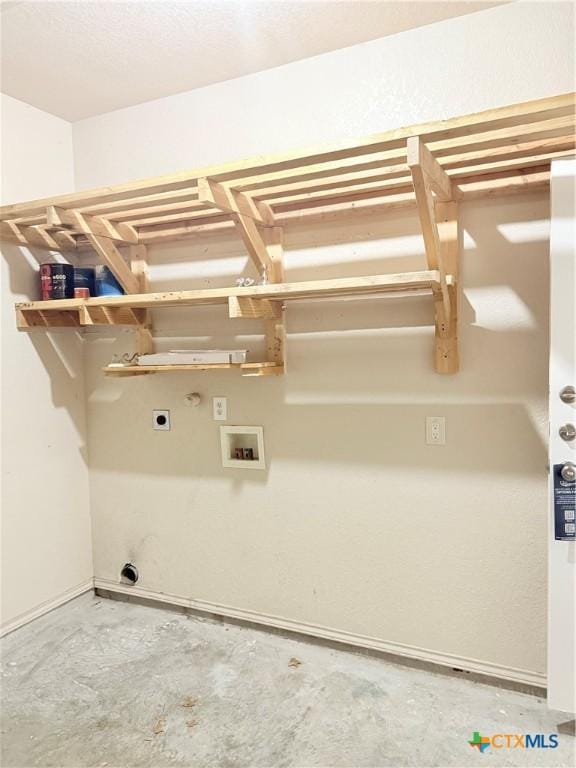 209 Anne Louise Dr, New Braunfels, TX 78130 - laundry room featuring electric dryer hookup and laundry area
