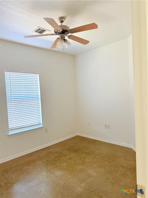 209 Anne Louise Dr, New Braunfels, TX 78130 - unfurnished room featuring a ceiling fan, baseboards, and visible vents