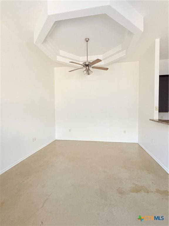 209 Anne Louise Dr, New Braunfels, TX 78130 - spare room with concrete flooring and ceiling fan