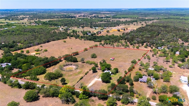 395 Dale Ln, Dale, TX 78616 - aerial view of sparsely populated area featuring property boundaries highlighted