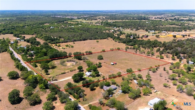 395 Dale Ln, Dale, TX 78616 - overview of rural landscape featuring property parcel outlined