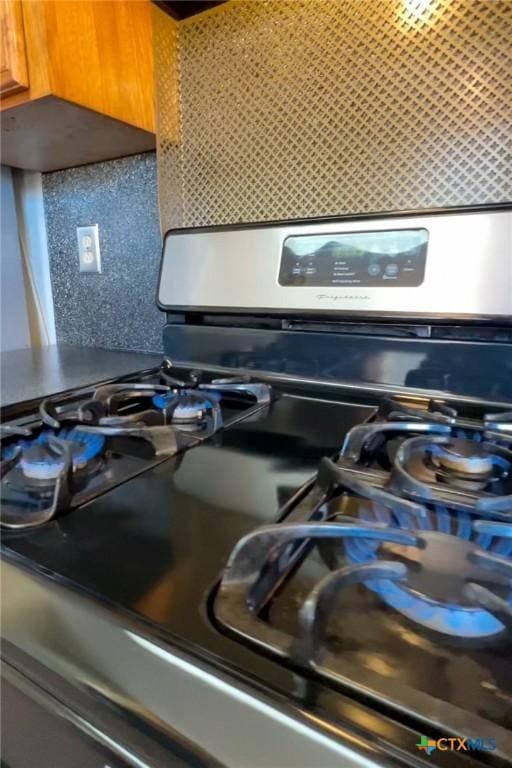 details with extractor fan and stainless steel gas range