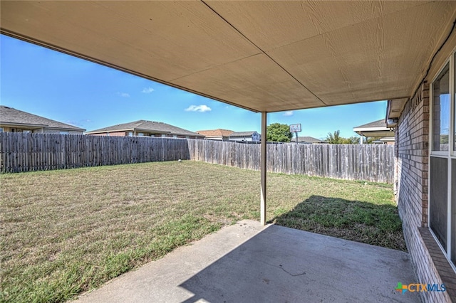 view of yard with a patio