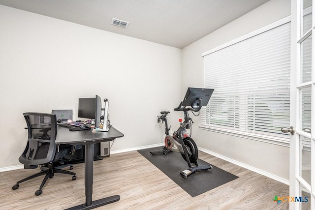 9012 Huxley Dr, Providence Village, TX 76227 - office featuring wood finished floors and baseboards