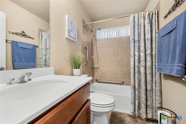 1212 Wethersfield Ln, Temple, TX 76504 - full bathroom featuring shower / bath combination with curtain and vanity