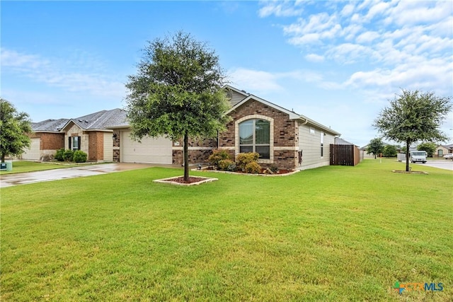 1212 Wethersfield Ln, Temple, TX 76504 - view of front of property featuring brick siding, concrete driveway, a garage, and a front lawn