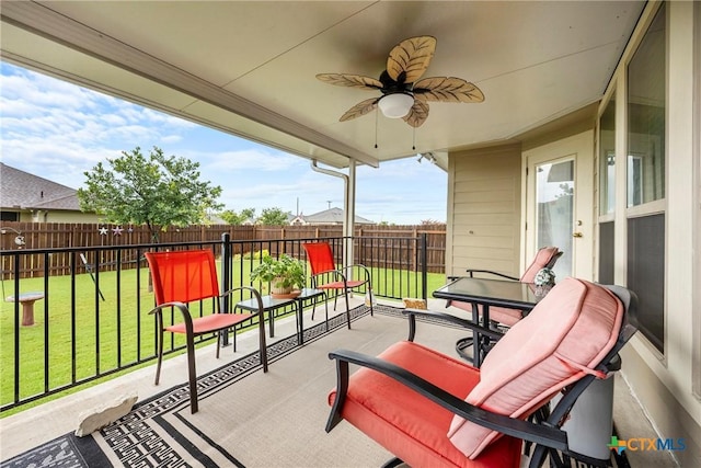 1212 Wethersfield Ln, Temple, TX 76504 - view of patio with a ceiling fan