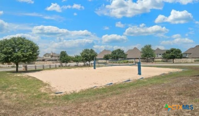 view of home's community with volleyball court