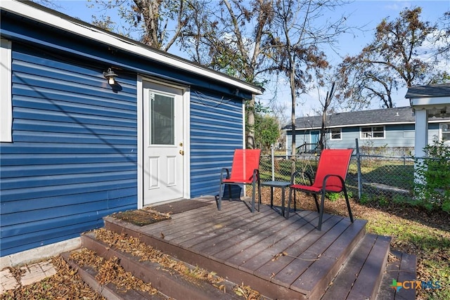 view of wooden deck