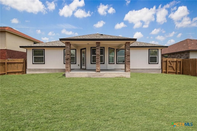 6208 Suellen Ln, Killeen, TX 76542 - rear view of house with a fenced backyard, a patio area, and a shingled roof