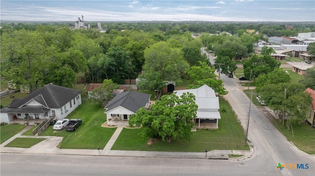 aerial view featuring a residential view