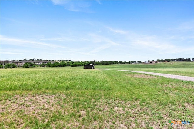 295 Honey Bee Ln, Rogers, TX 76569 - view of yard with a storage unit, an outbuilding, and a rural view