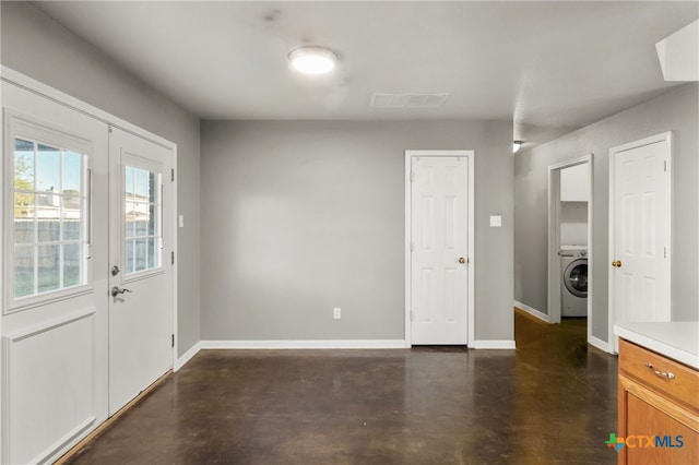 interior space featuring washer / dryer