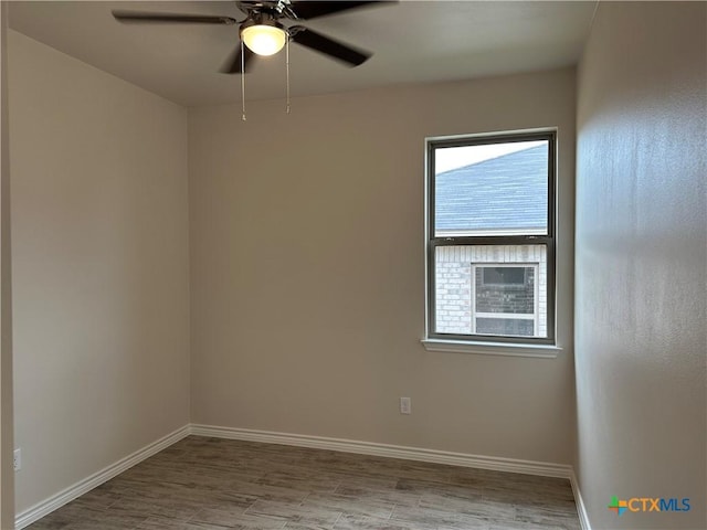 5100 Rose Petal Ct, Killeen, TX 76542 - spare room with wood finished floors and a ceiling fan
