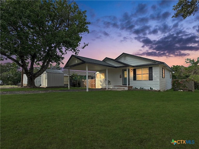 1412 Laurie Dr, Canyon Lake, TX 78133 - view of front of home featuring a lawn