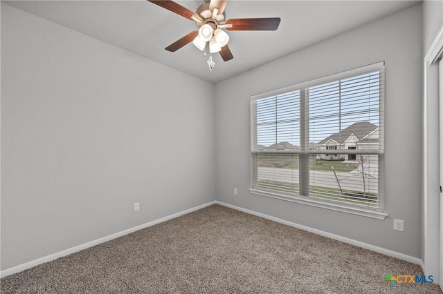 618 Seven Springs Dr, Temple, TX 76502 - carpeted spare room with baseboards and a ceiling fan