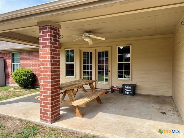 2005 Stonehenge Dr, Harker Heights, TX 76548 - view of patio / terrace featuring ceiling fan