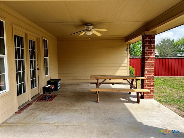 2005 Stonehenge Dr, Harker Heights, TX 76548 - view of patio / terrace with a ceiling fan