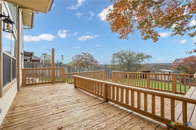 view of wooden terrace