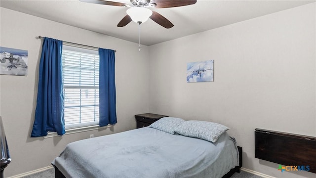 234 Wild Plum, San Marcos, TX 78666 - carpeted bedroom with baseboards and a ceiling fan