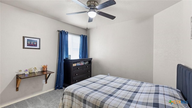 234 Wild Plum, San Marcos, TX 78666 - bedroom featuring carpet, a ceiling fan, and baseboards
