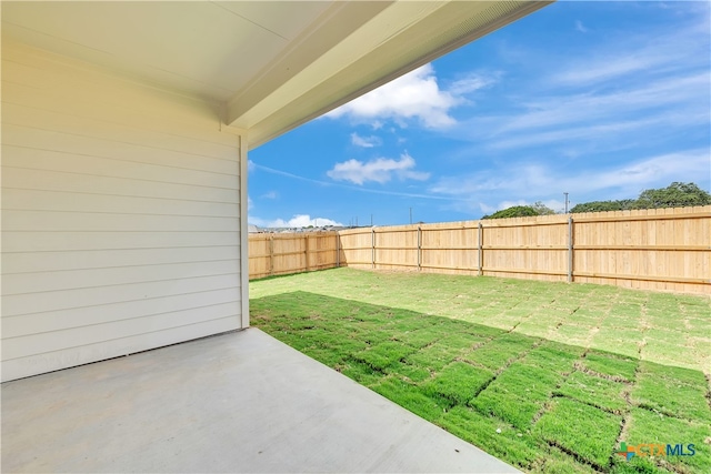 view of yard featuring a patio