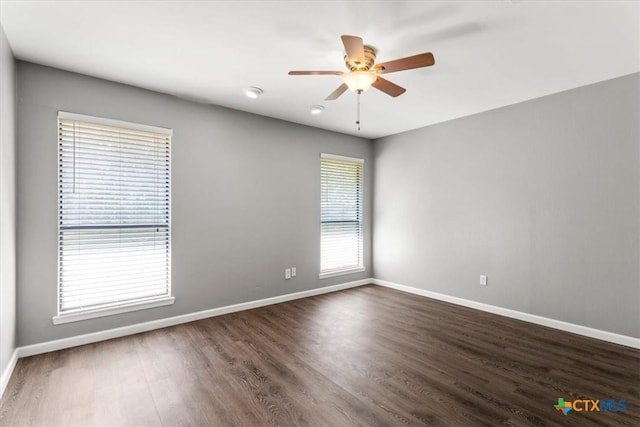 12103 Wycliff Ln, Austin, TX 78727 - unfurnished room featuring ceiling fan and wood finished floors