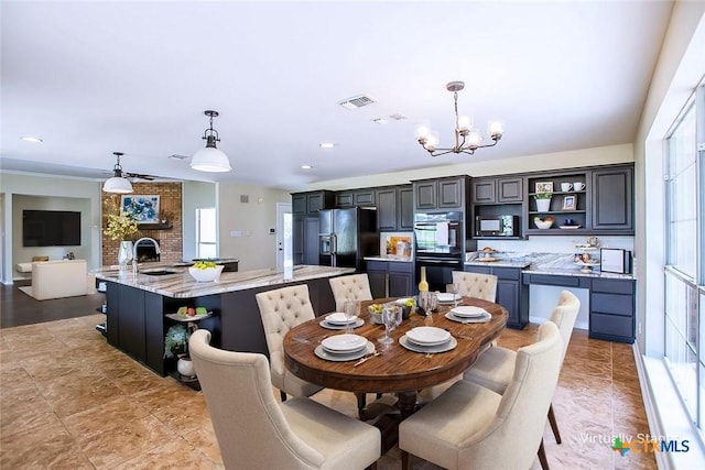 4113 Fm 1670, Belton, TX 76513 - dining area featuring a chandelier and recessed lighting
