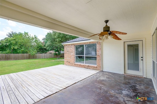 4113 Fm 1670, Belton, TX 76513 - fenced backyard featuring ceiling fan, a deck, and a patio