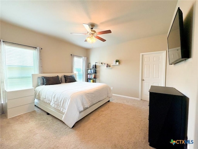 2321 Vicksburg Ln, Temple, TX 76504 - bedroom with light carpet and ceiling fan