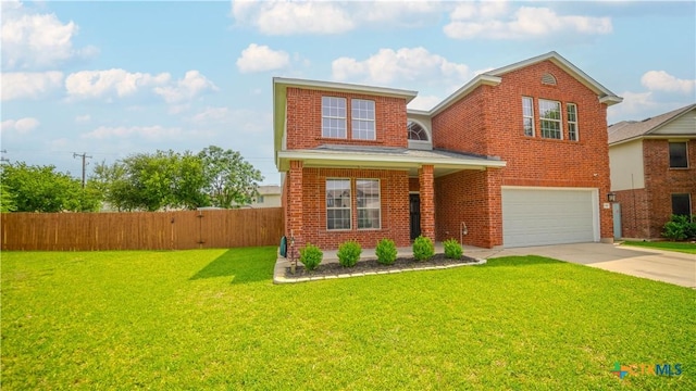 5414 Birmingham Cir, Killeen, TX 76542 - traditional-style home featuring an attached garage, concrete driveway, and brick siding