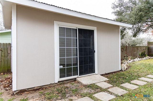 view of doorway to property