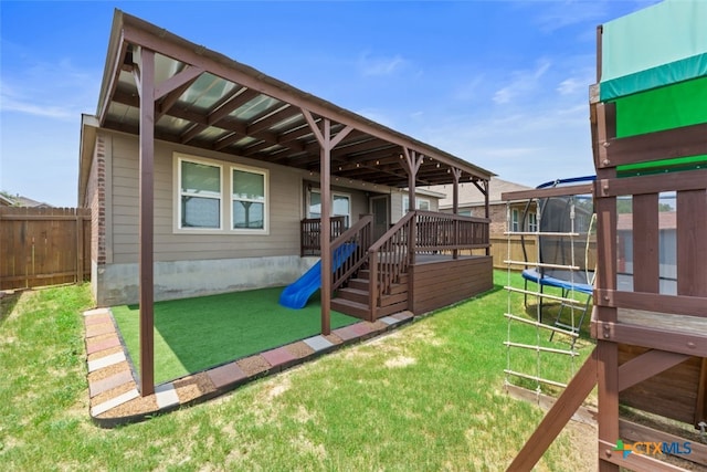 31682 Nimbus Dr, Bulverde, TX 78163 - view of jungle gym featuring a trampoline