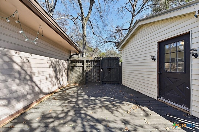 view of patio with a deck