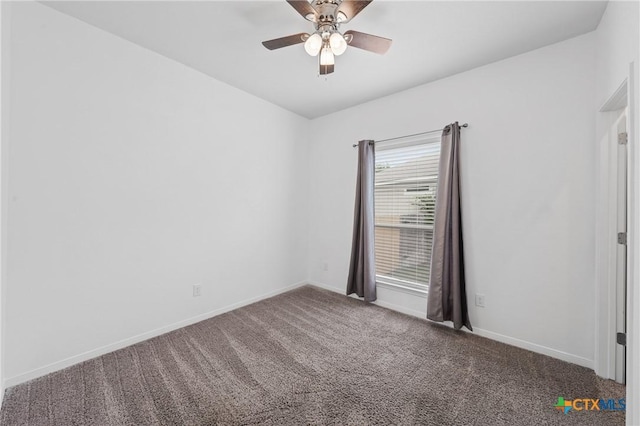 372 Poplin Ln, Troy, TX 76579 - empty room with carpet, a ceiling fan, and baseboards