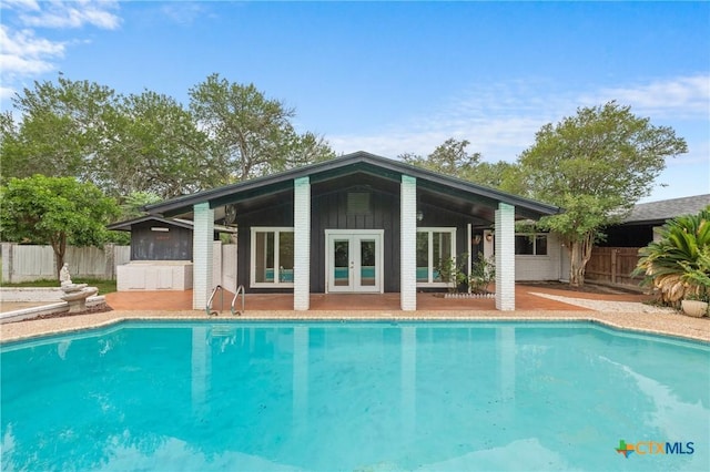 1223 N Sarah Dewitt Dr, Gonzales, TX 78629 - view of pool featuring french doors