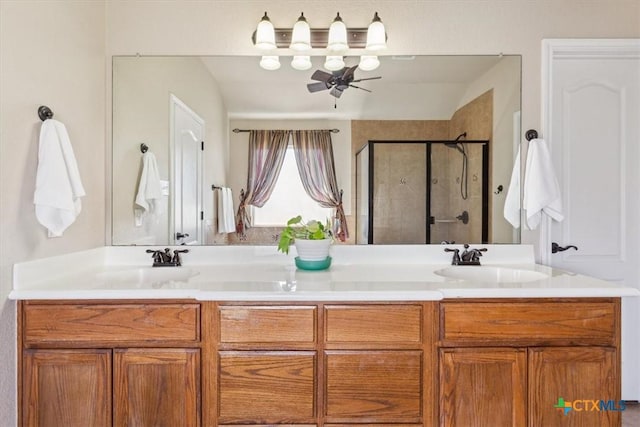 800 Hailie, Killeen, TX 76542 - full bath with a shower stall, a sink, and double vanity
