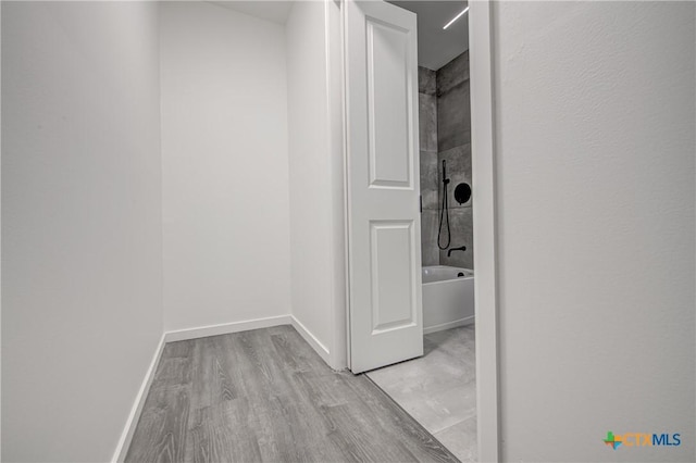 3104 Zephyr Rd, Killeen, TX 76543 - hallway with wood finished floors and baseboards