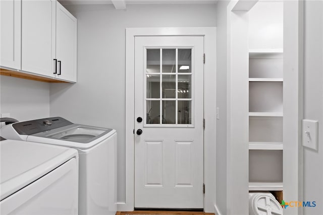 151 Crest Circle Dr, San Marcos, TX 78666 - laundry area featuring cabinet space and independent washer and dryer