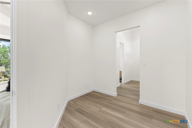2637 Campestres, Spring Branch, TX 78070 - spare room with light wood-type flooring, baseboards, and recessed lighting