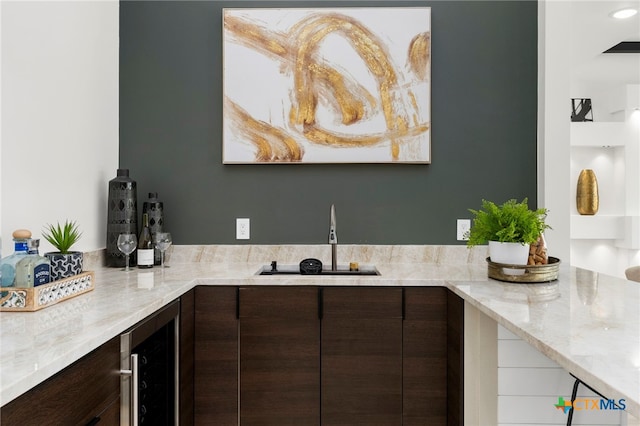 2637 Campestres, Spring Branch, TX 78070 - indoor dry bar with wine cooler