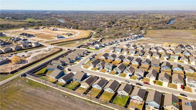 aerial view with a residential view