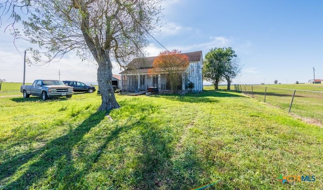 view of front of house with a front yard