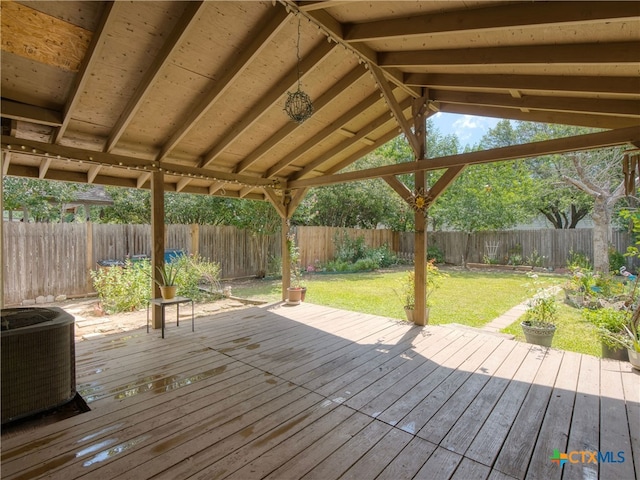 10619 Marshitahs Way, Austin, TX 78748 - wooden terrace with a fenced backyard