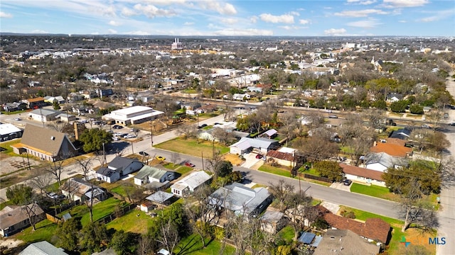 drone / aerial view with a residential view