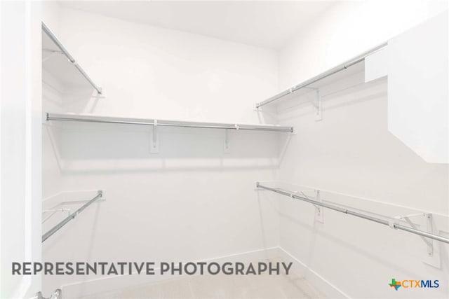 view of walk in closet