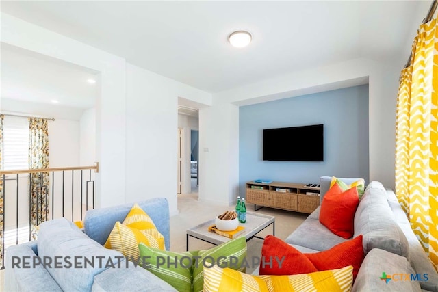 view of carpeted living room