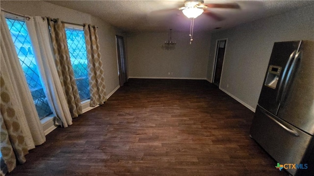 4002 El Capitan Dr, Temple, TX 76502 - empty room with ceiling fan, dark wood-type flooring, and baseboards