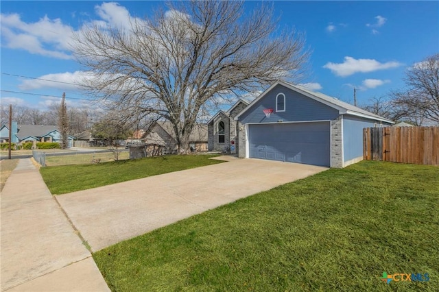 view of property exterior with a yard